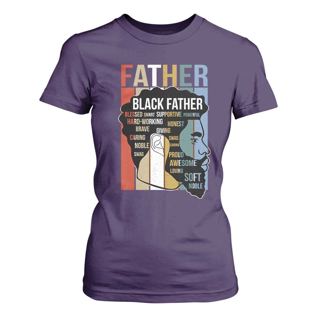 African American Black Father T Shirt For Women Fathers Day Juneteenth