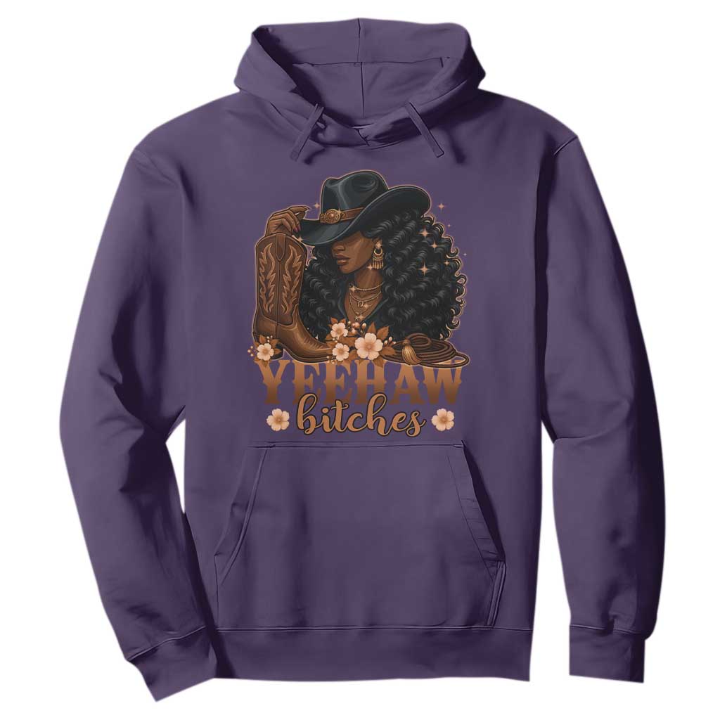 Funny African American Cowgirl Yeehaw Bitches Hoodie