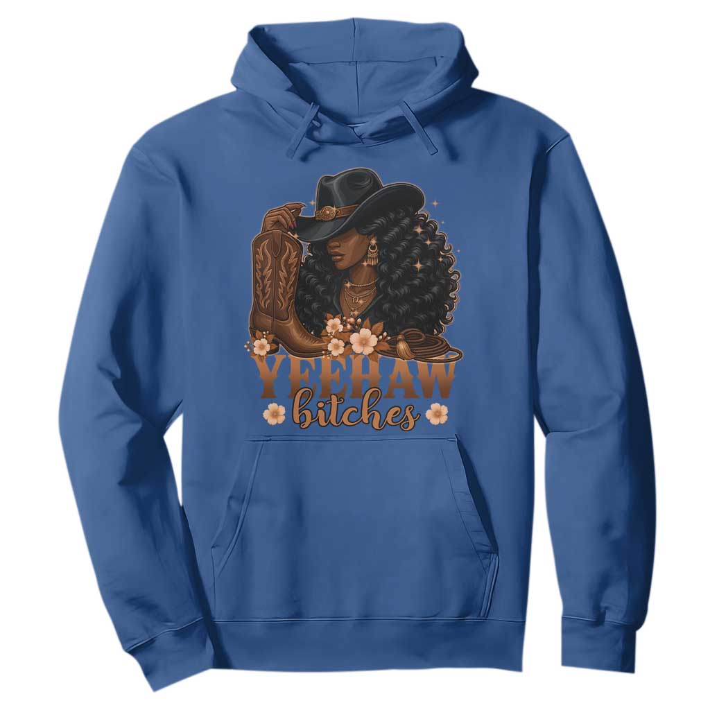 Funny African American Cowgirl Yeehaw Bitches Hoodie
