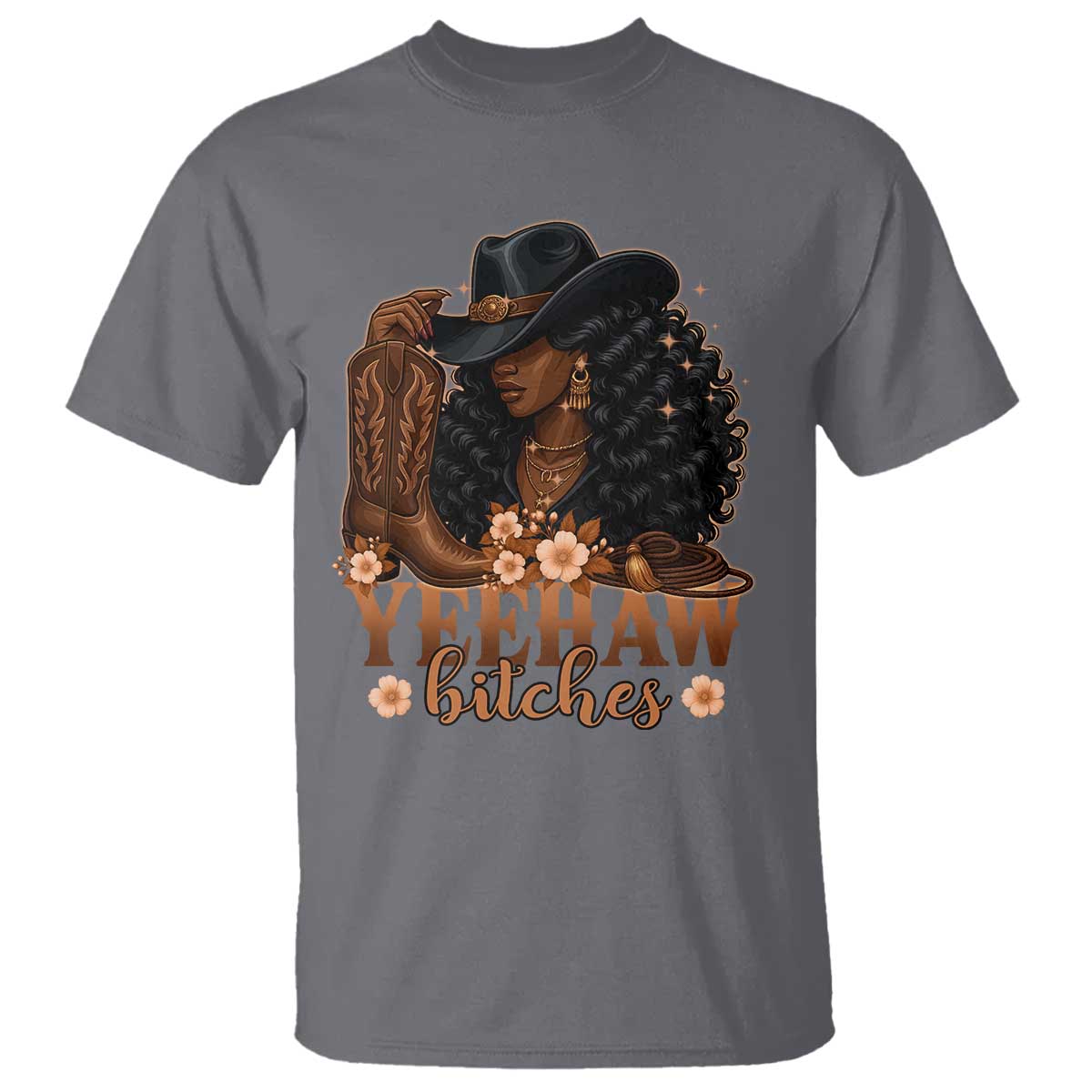 Funny African American Cowgirl Yeehaw Bitches T Shirt