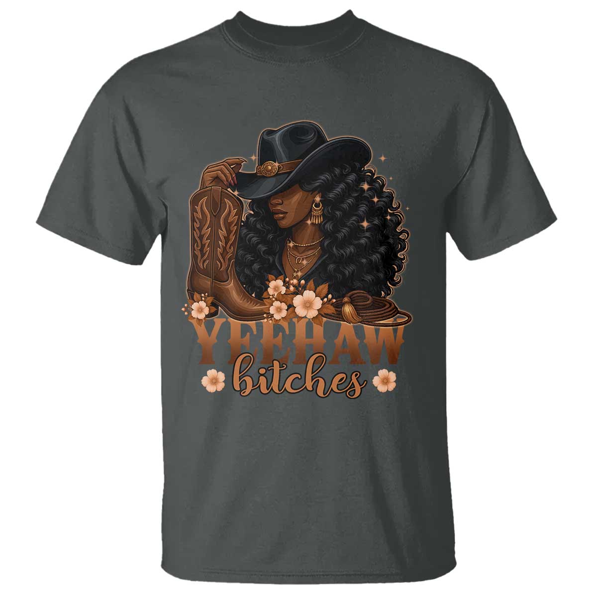 Funny African American Cowgirl Yeehaw Bitches T Shirt