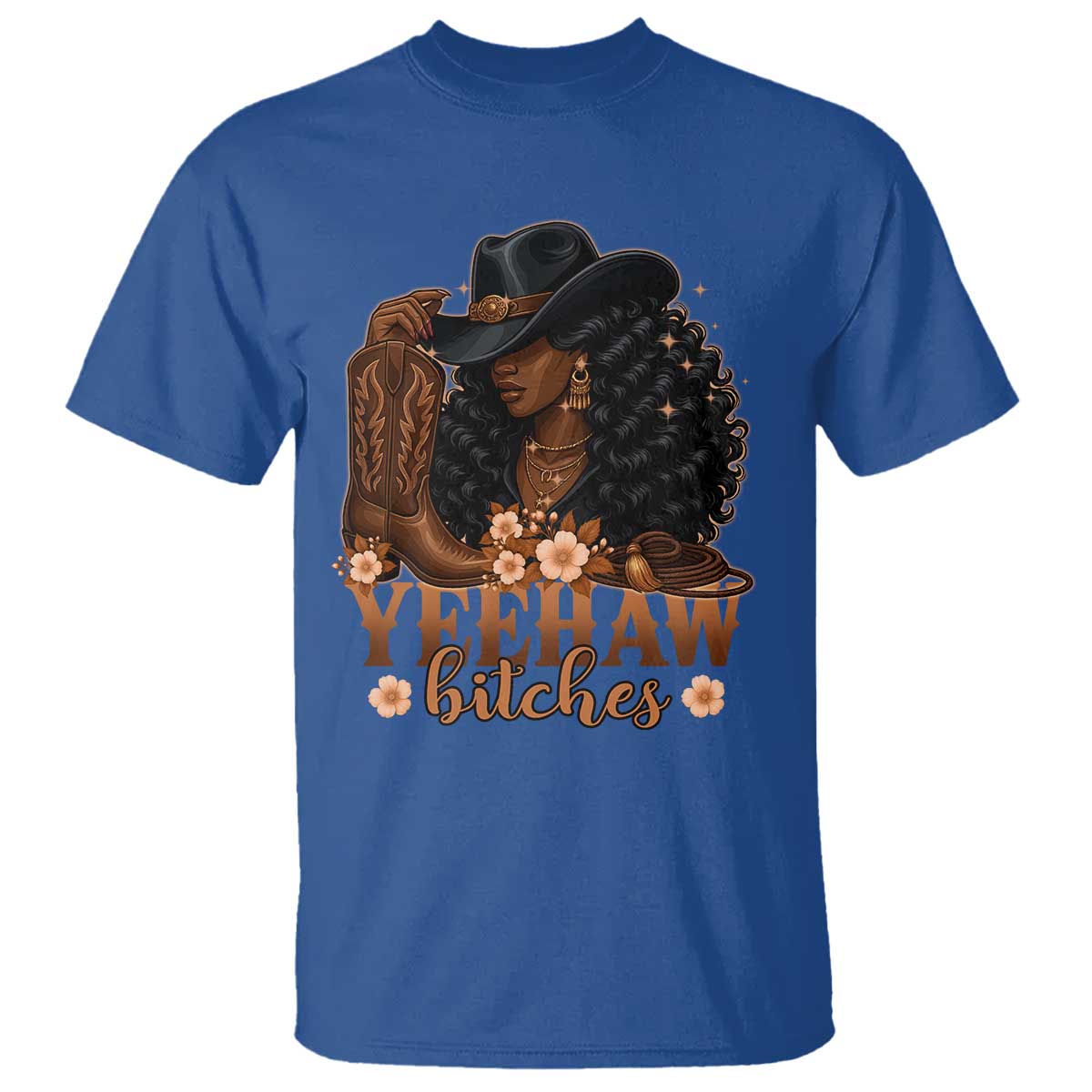 Funny African American Cowgirl Yeehaw Bitches T Shirt