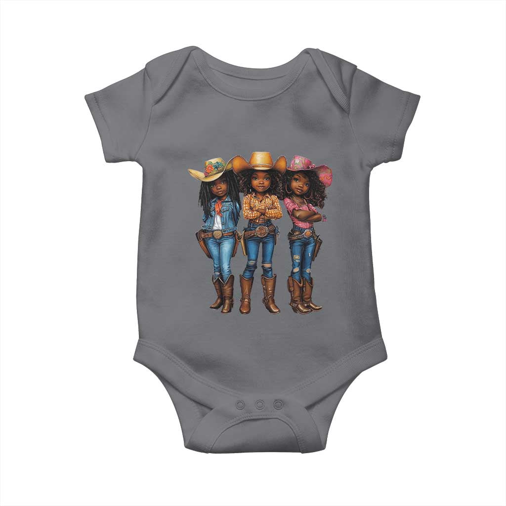 Black African American Cowgirl Baby Western Country Texas Baby Onesie