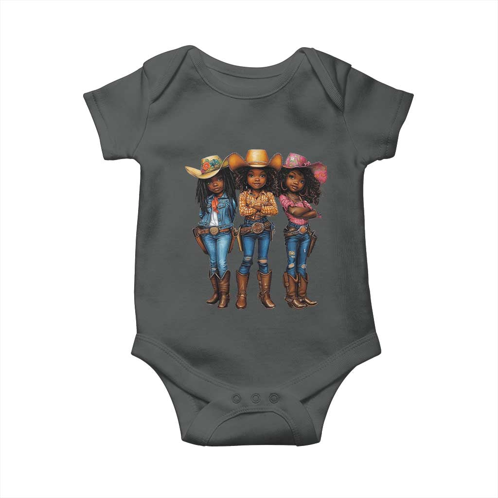 Black African American Cowgirl Baby Western Country Texas Baby Onesie