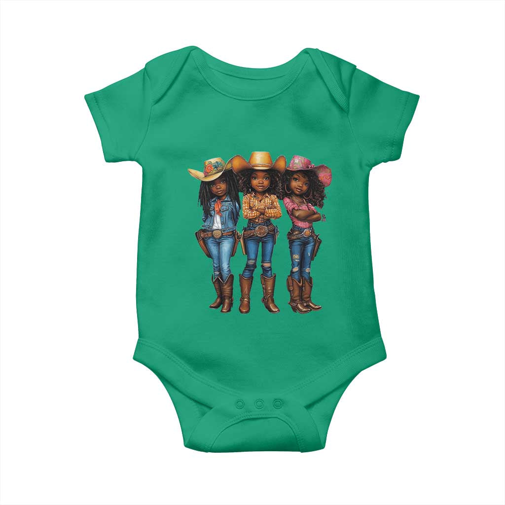 Black African American Cowgirl Baby Western Country Texas Baby Onesie