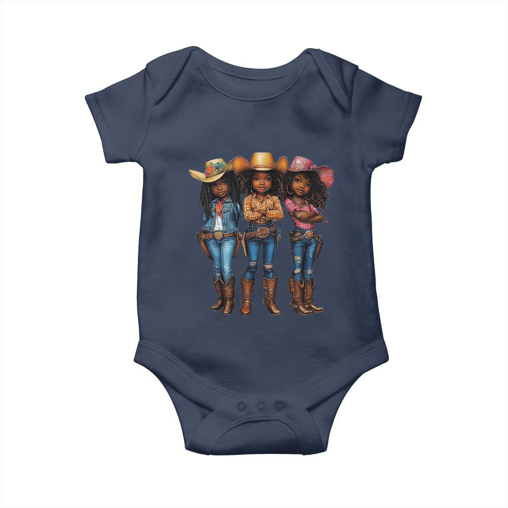 Black African American Cowgirl Baby Western Country Texas Baby Onesie