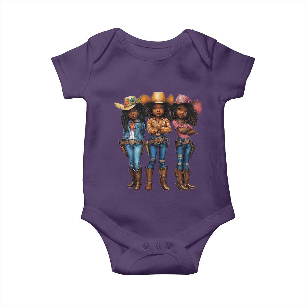 Black African American Cowgirl Baby Western Country Texas Baby Onesie