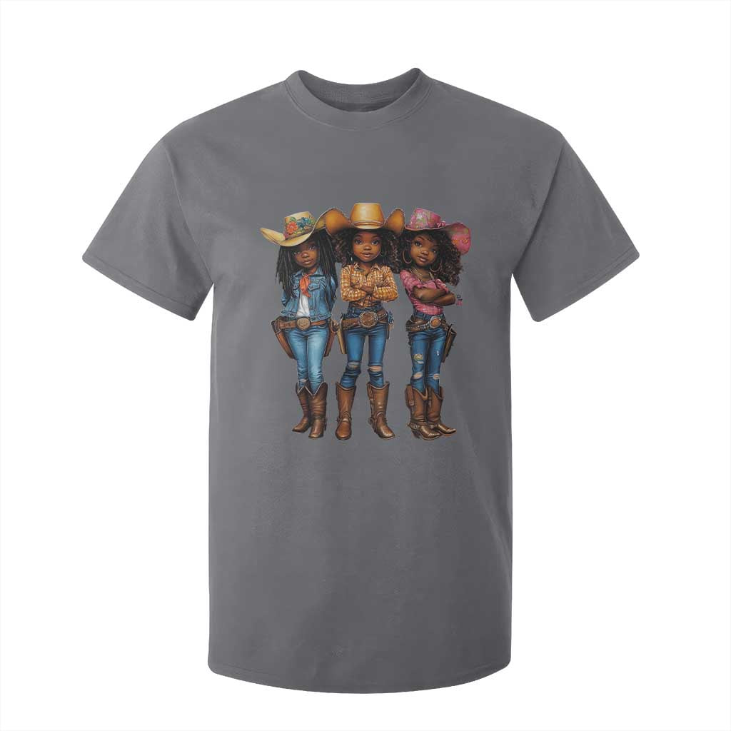 Black African American Cowgirl Baby Western Country Texas T Shirt For Kid