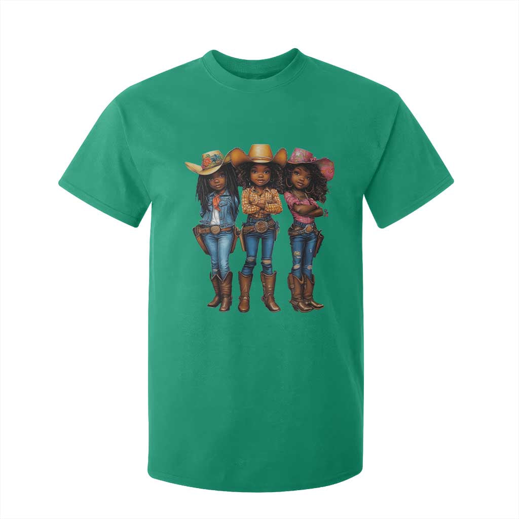 Black African American Cowgirl Baby Western Country Texas T Shirt For Kid