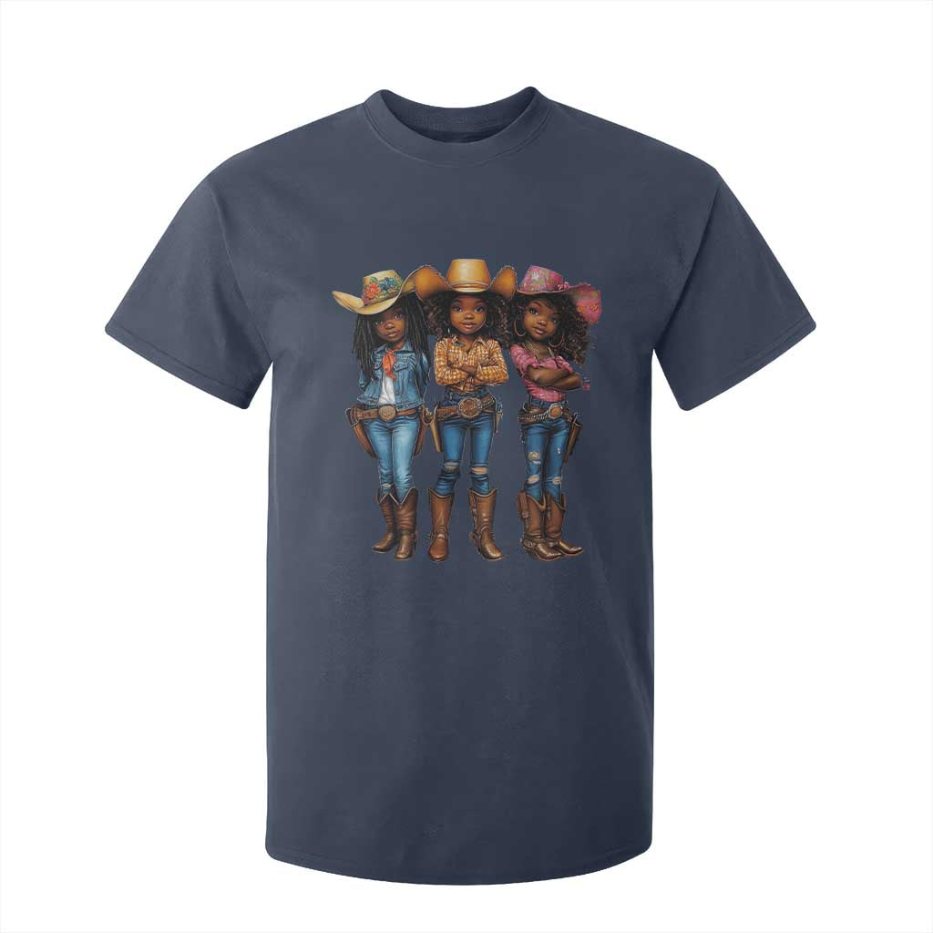 Black African American Cowgirl Baby Western Country Texas T Shirt For Kid