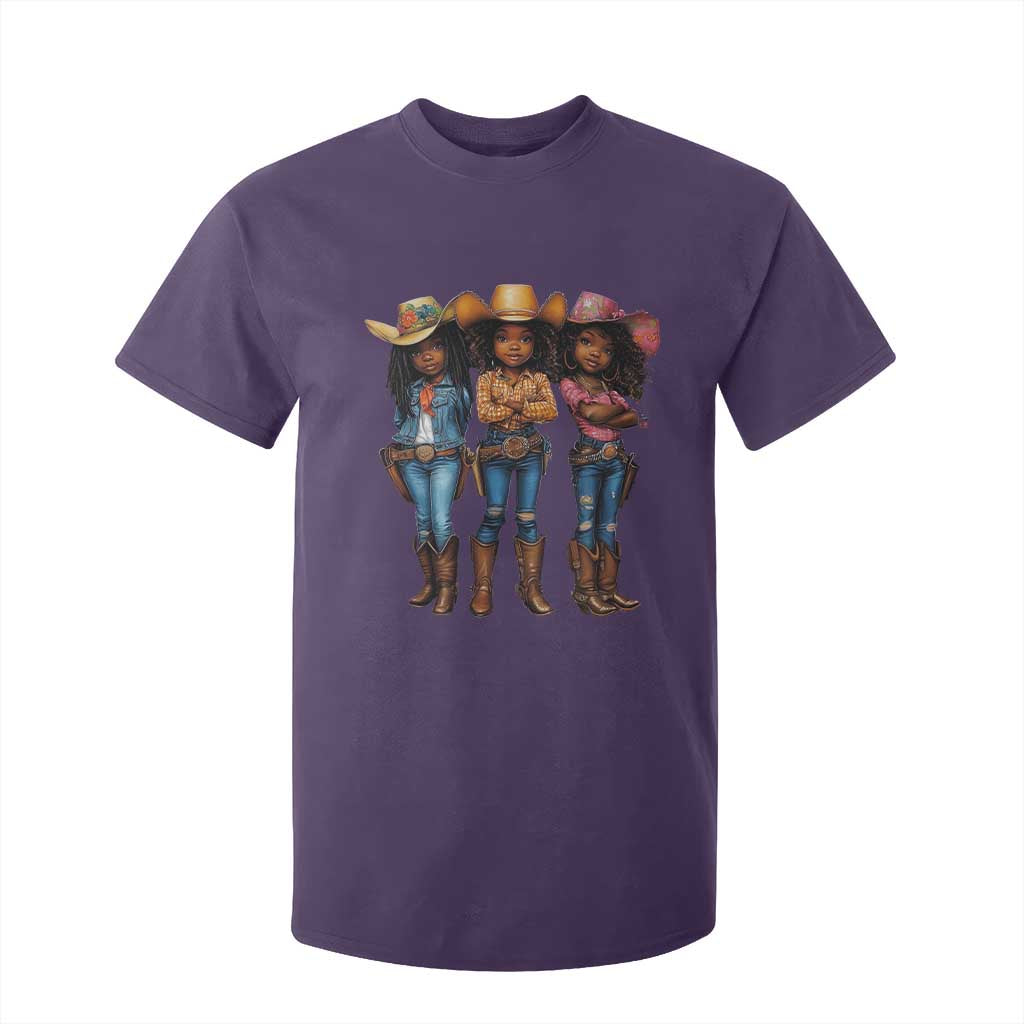 Black African American Cowgirl Baby Western Country Texas T Shirt For Kid