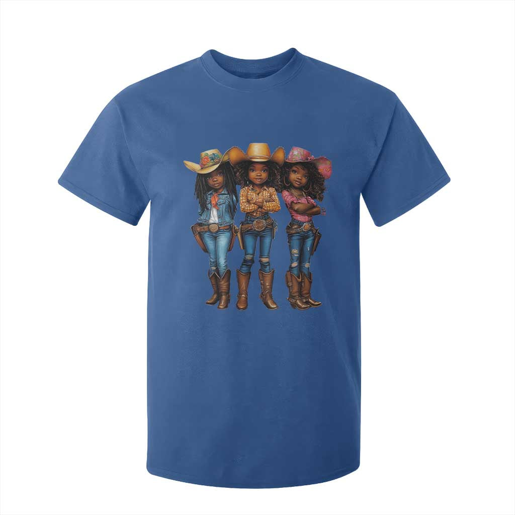 Black African American Cowgirl Baby Western Country Texas T Shirt For Kid