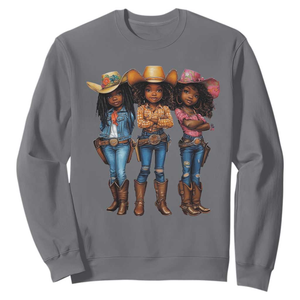 Black African American Cowgirl Baby Western Country Texas Sweatshirt