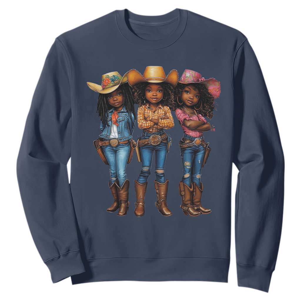 Black African American Cowgirl Baby Western Country Texas Sweatshirt