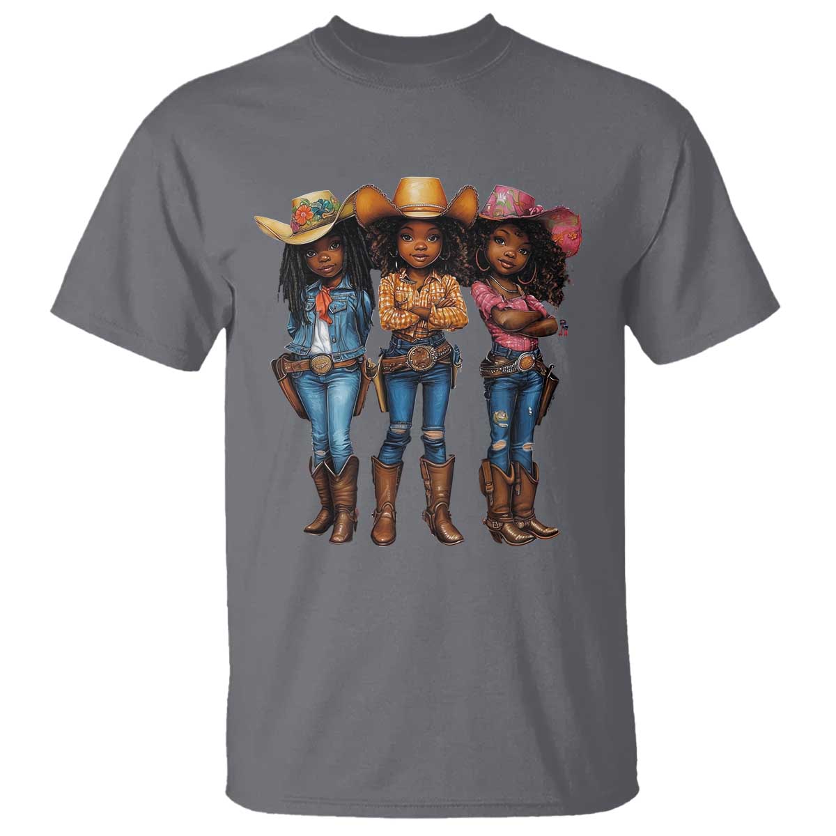 Black African American Cowgirl Baby Western Country Texas T Shirt
