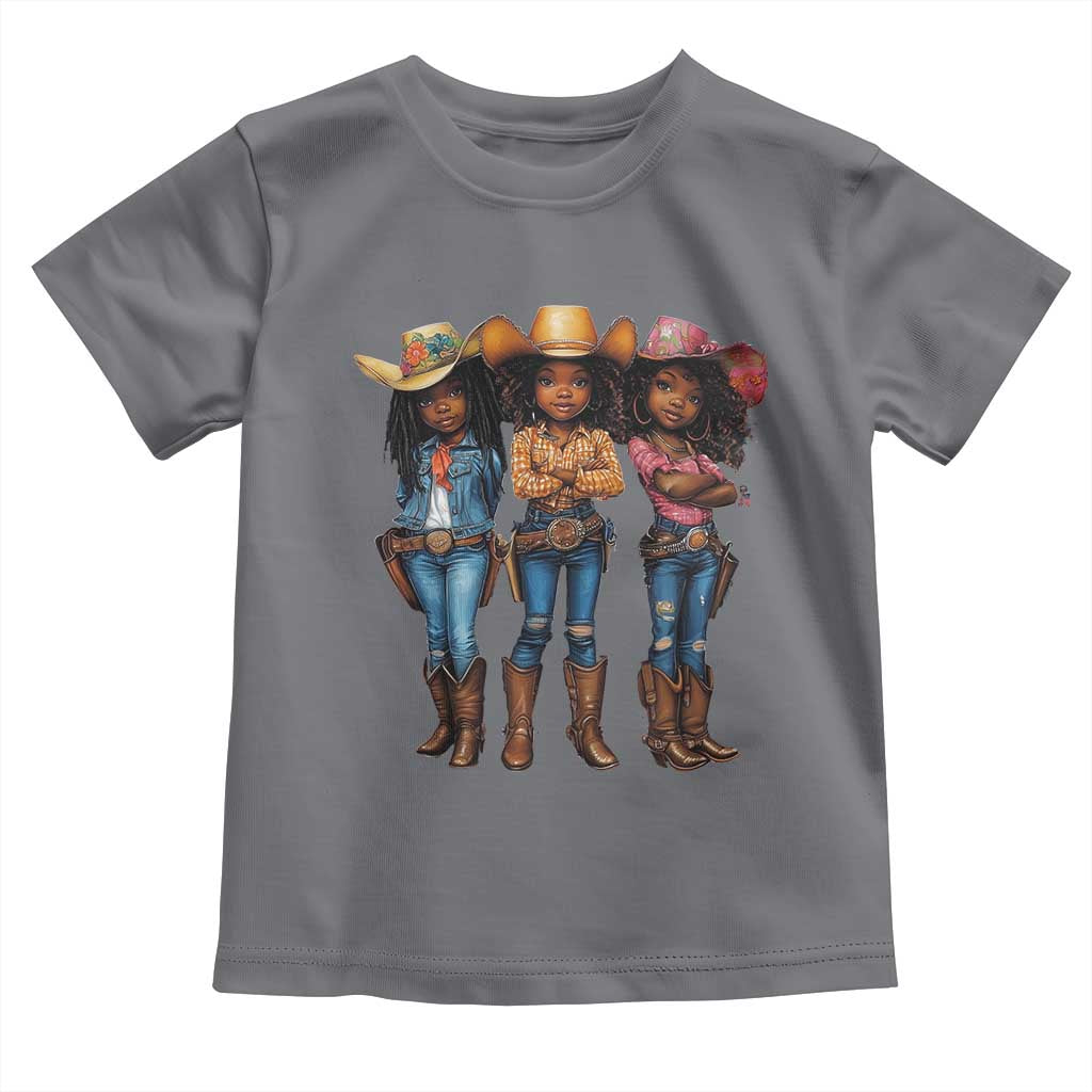 Black African American Cowgirl Baby Western Country Texas Toddler T Shirt