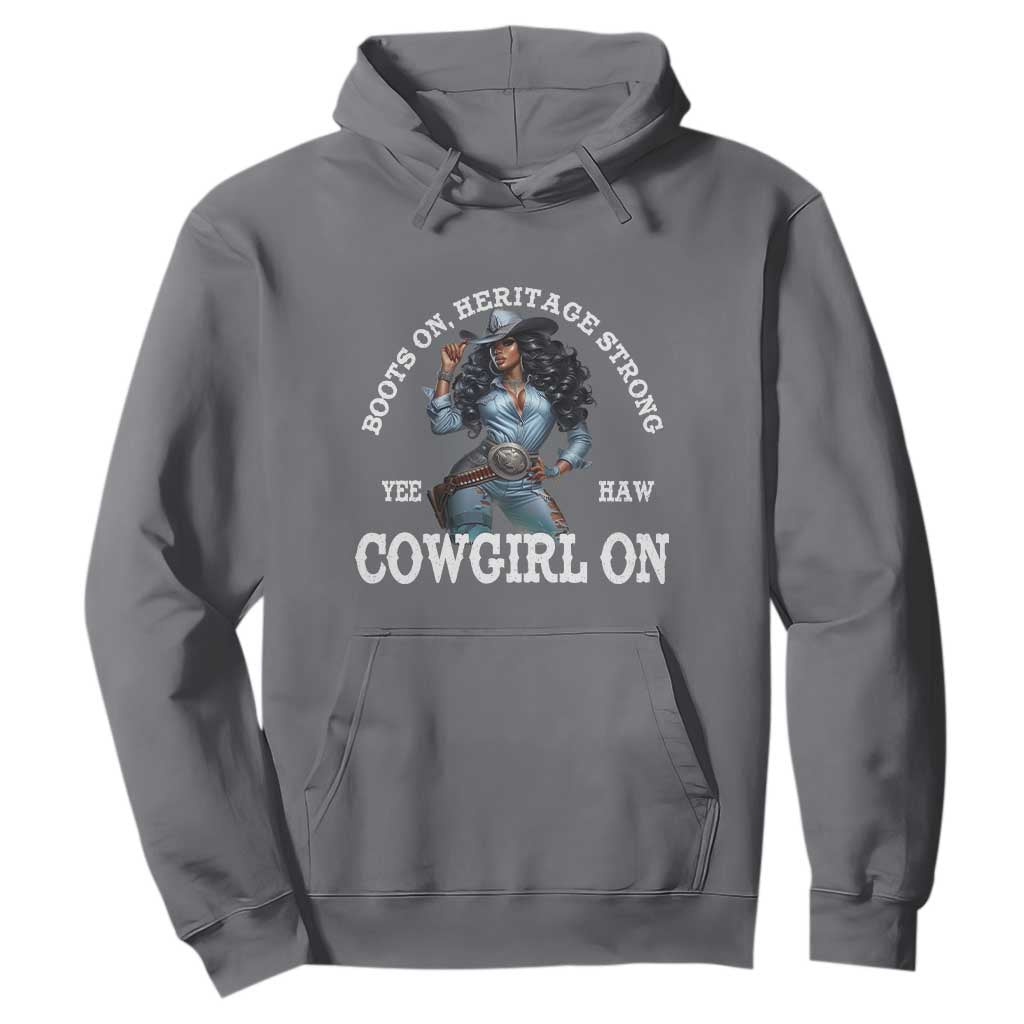 Boots On Heritage Strong Cowgirl On Hoodie African American Black Cowgirl