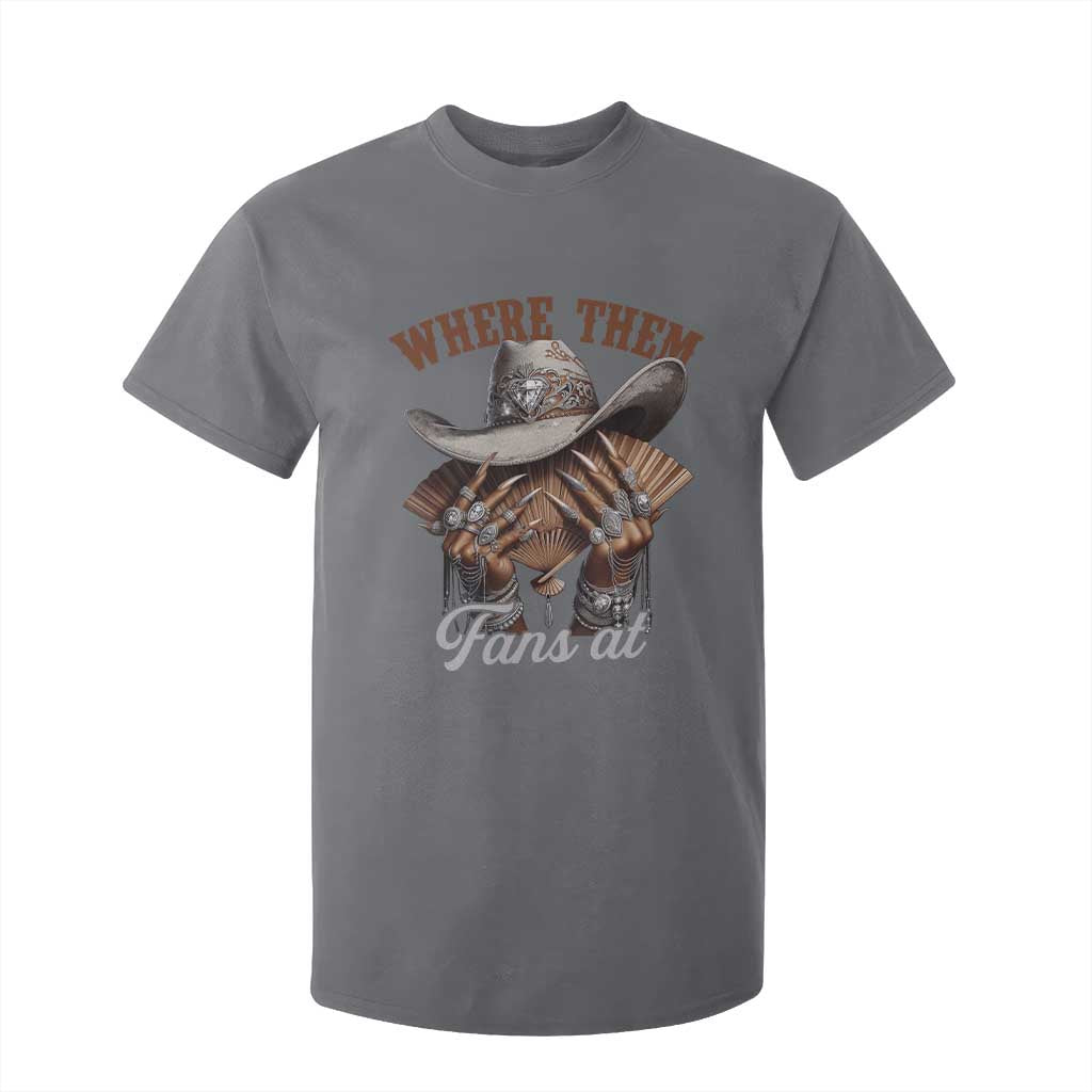 Funny African American Cowgirl T Shirt For Kid Where Them Fans At Western Cowboy Hat