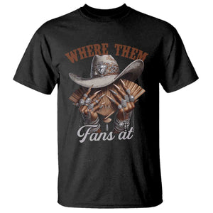 Funny African American Cowgirl T Shirt Where Them Fans At Western Cowboy Hat