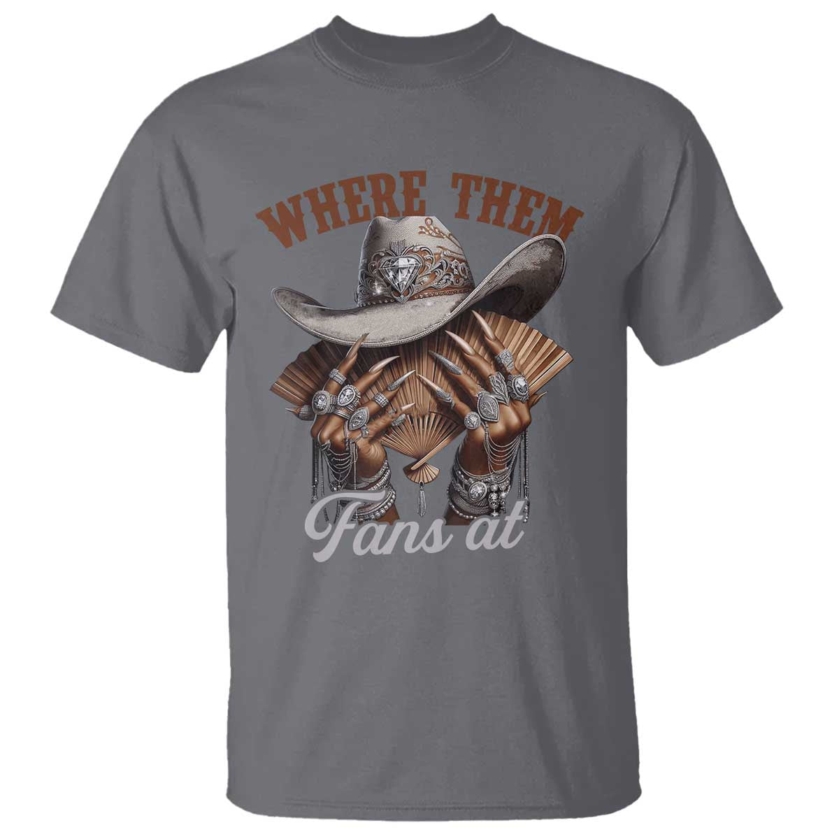 Funny African American Cowgirl T Shirt Where Them Fans At Western Cowboy Hat
