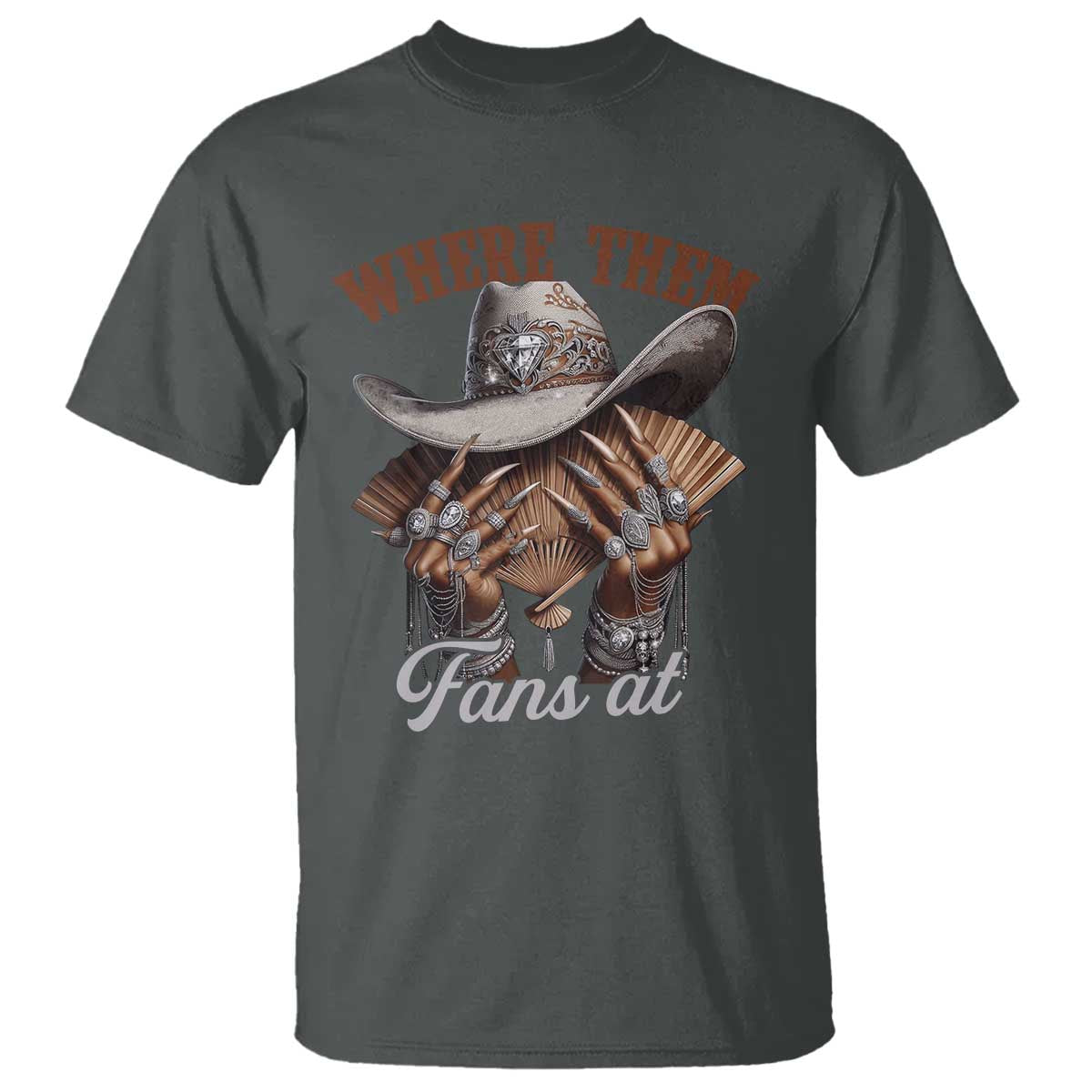 Funny African American Cowgirl T Shirt Where Them Fans At Western Cowboy Hat