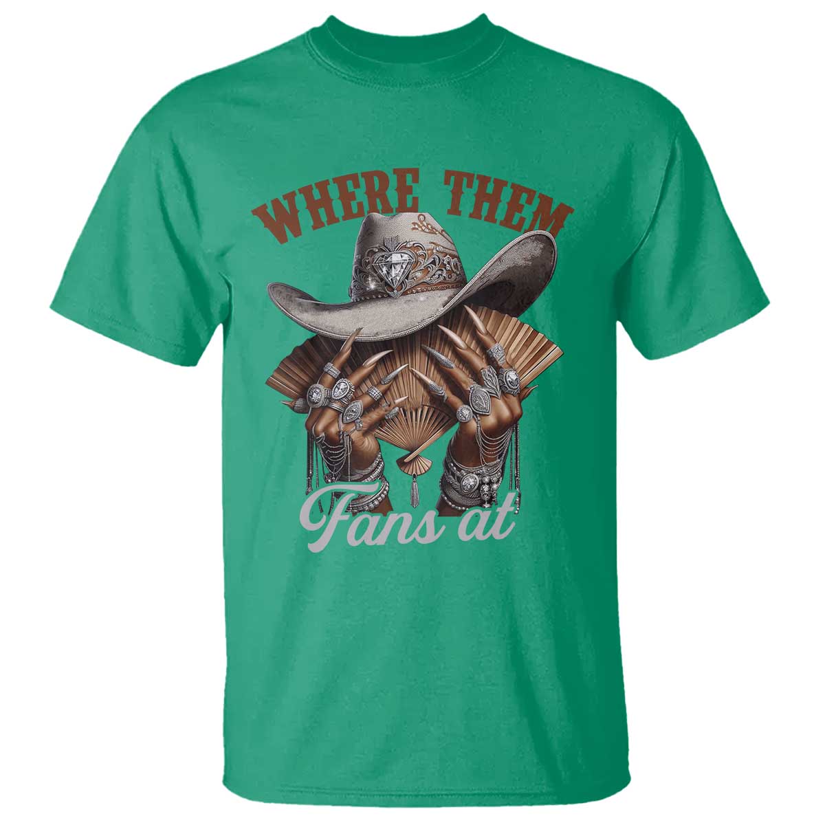 Funny African American Cowgirl T Shirt Where Them Fans At Western Cowboy Hat