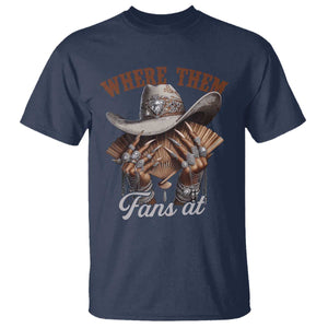 Funny African American Cowgirl T Shirt Where Them Fans At Western Cowboy Hat