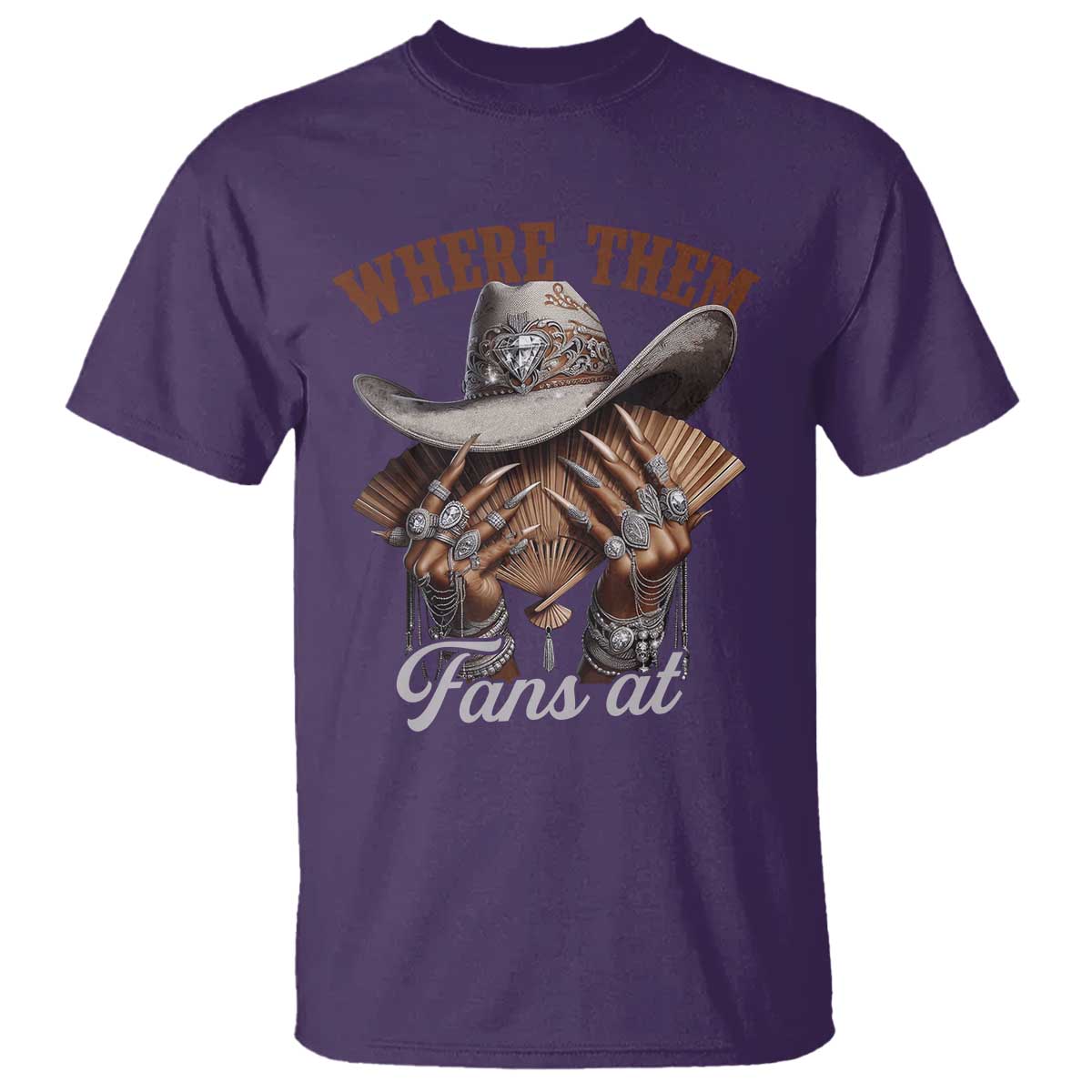Funny African American Cowgirl T Shirt Where Them Fans At Western Cowboy Hat