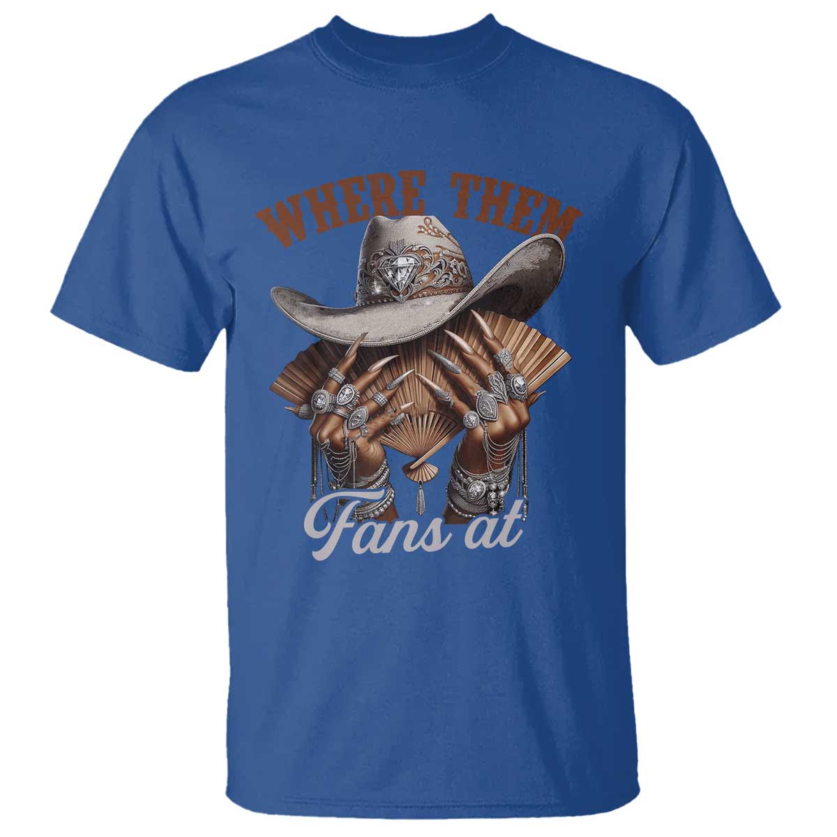 Funny African American Cowgirl T Shirt Where Them Fans At Western Cowboy Hat