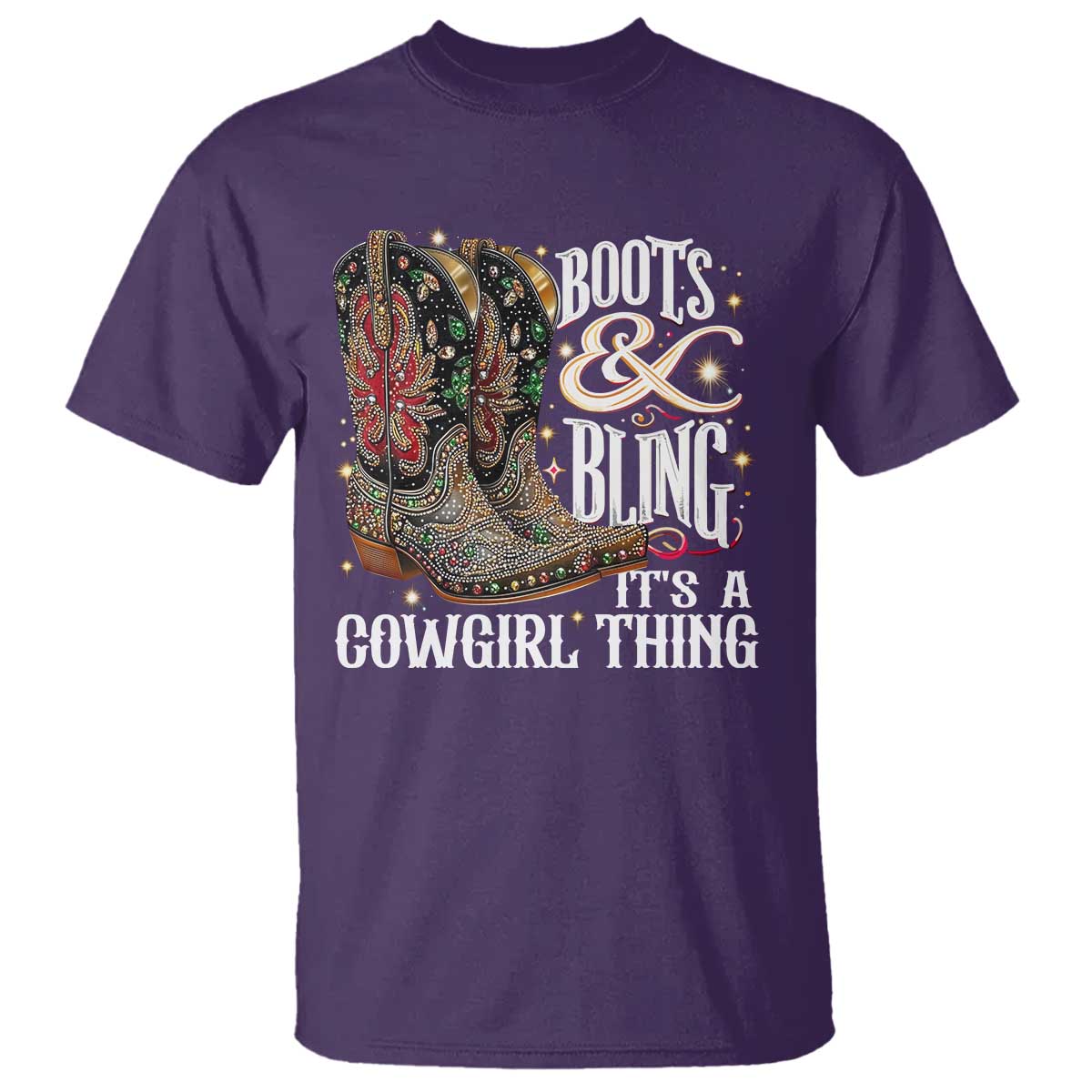 Funny Boots And Bling Its A Cowgirl Thing T Shirt Western Country Girl Boots