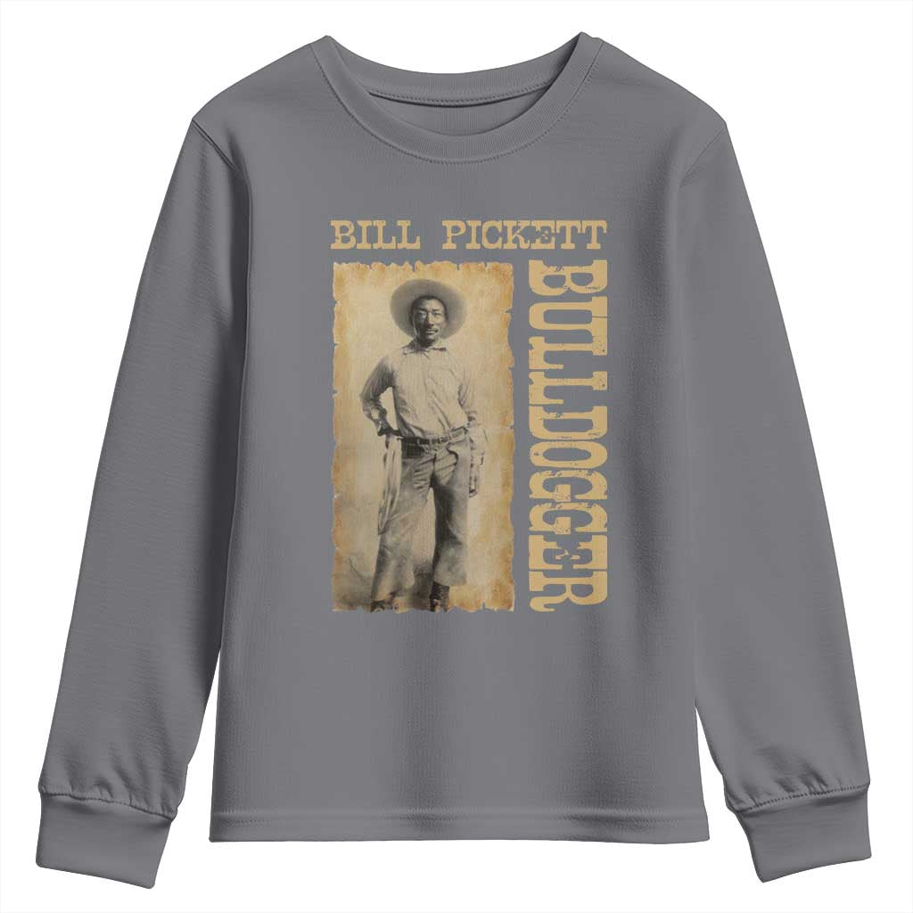 Bill Pickett The Bulldogger Youth Sweatshirt Western African American Cowboy