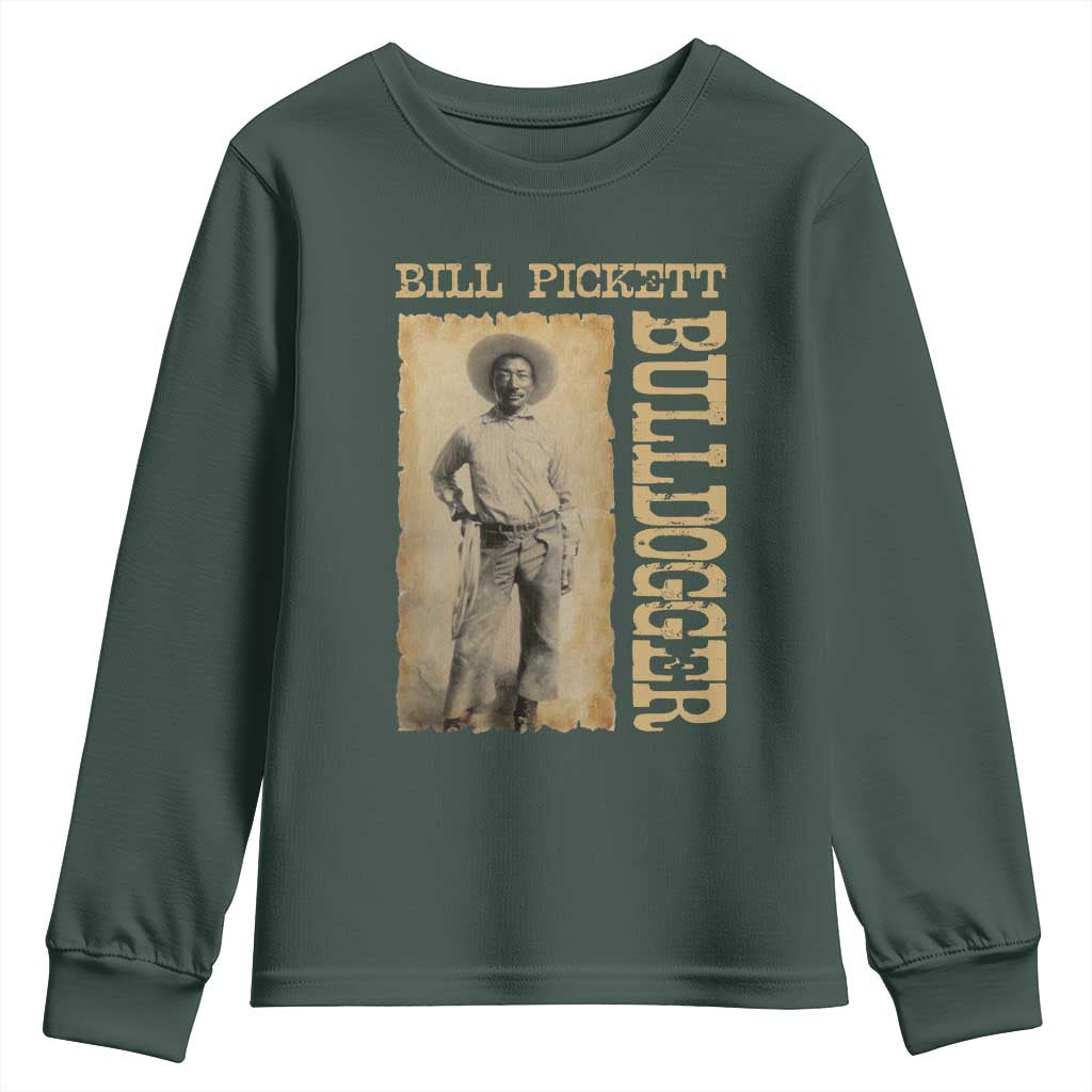 Bill Pickett The Bulldogger Youth Sweatshirt Western African American Cowboy