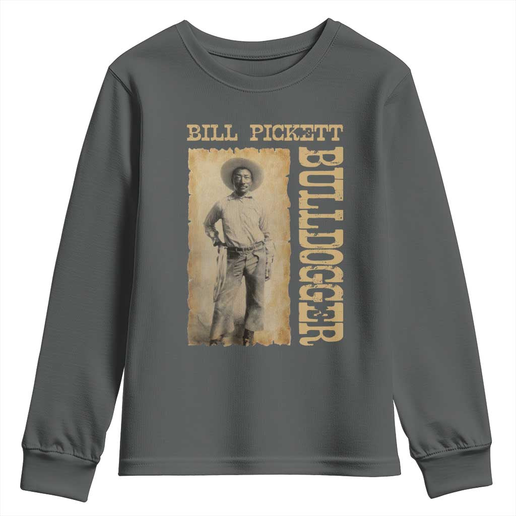 Bill Pickett The Bulldogger Youth Sweatshirt Western African American Cowboy