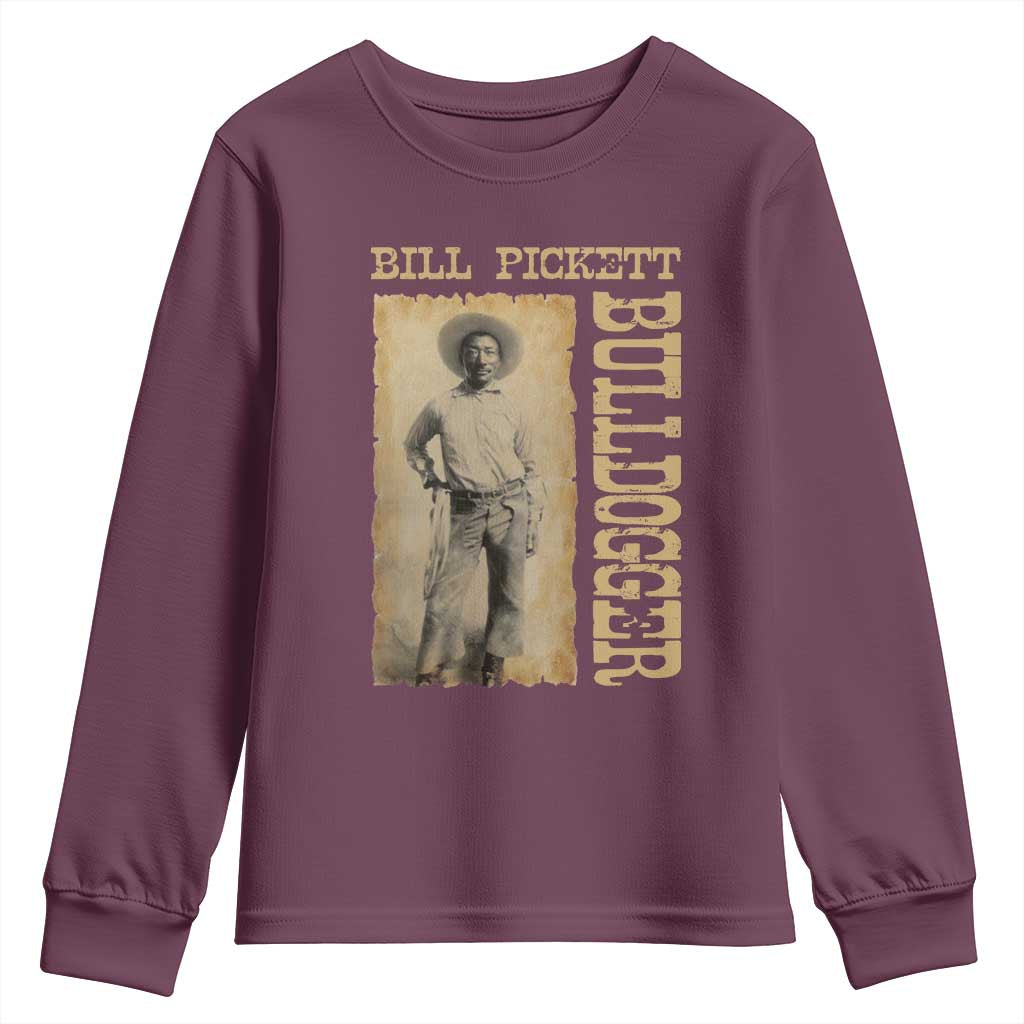 Bill Pickett The Bulldogger Youth Sweatshirt Western African American Cowboy