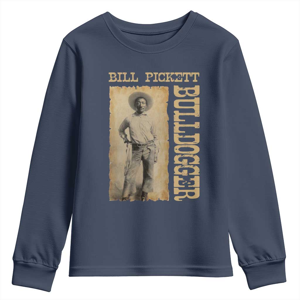 Bill Pickett The Bulldogger Youth Sweatshirt Western African American Cowboy