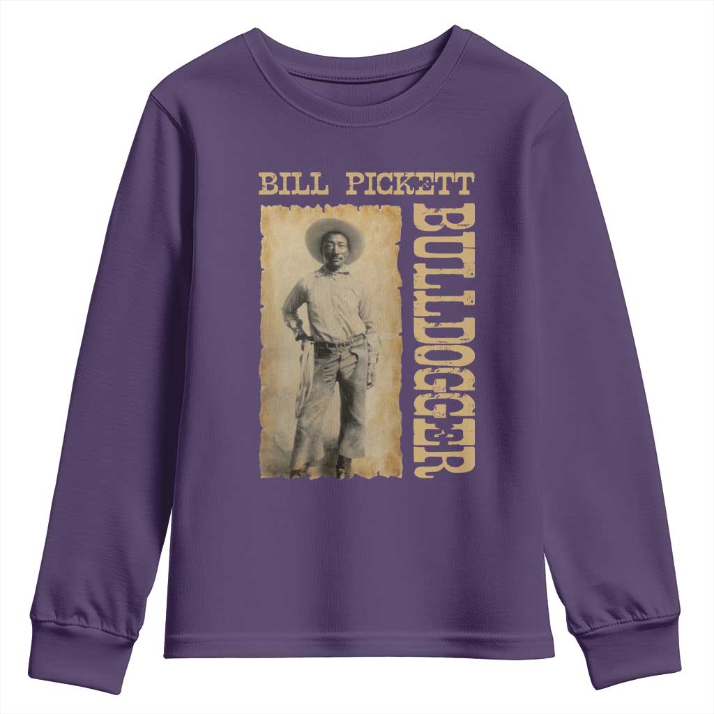 Bill Pickett The Bulldogger Youth Sweatshirt Western African American Cowboy