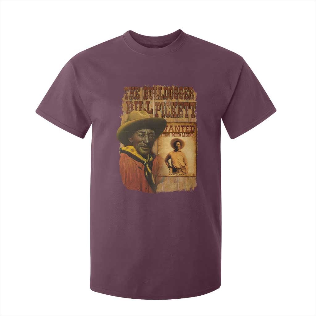 The Bulldogger Bill Pickett T Shirt For Kid Texan Rodeo Legend