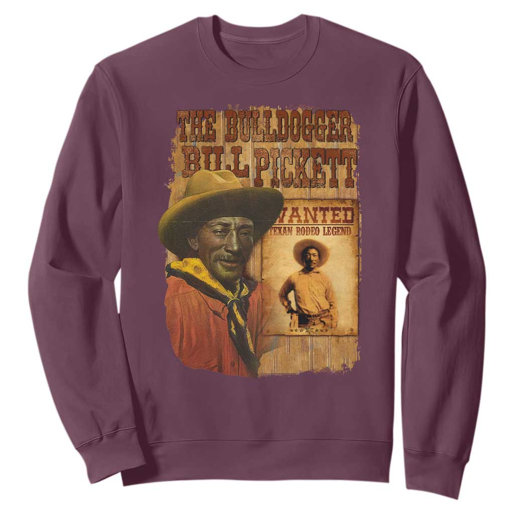The Bulldogger Bill Pickett Sweatshirt Texan Rodeo Legend