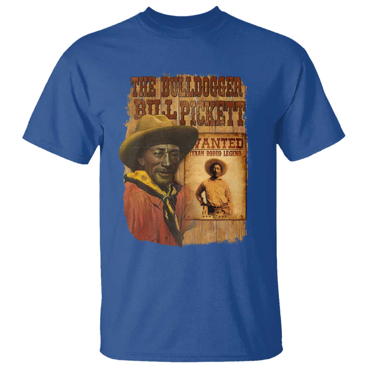 The Bulldogger Bill Pickett T Shirt Texan Rodeo Legend