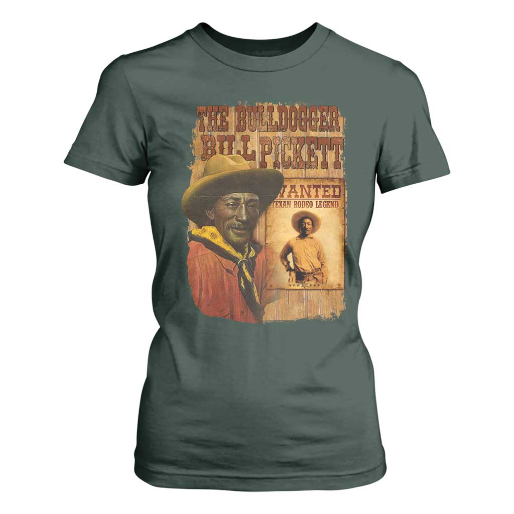 The Bulldogger Bill Pickett T Shirt For Women Texan Rodeo Legend