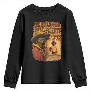 The Bulldogger Bill Pickett Youth Sweatshirt Texan Rodeo Legend