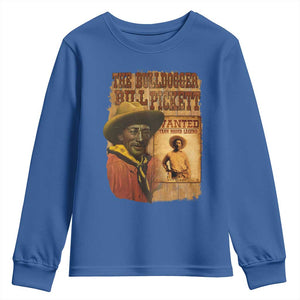The Bulldogger Bill Pickett Youth Sweatshirt Texan Rodeo Legend