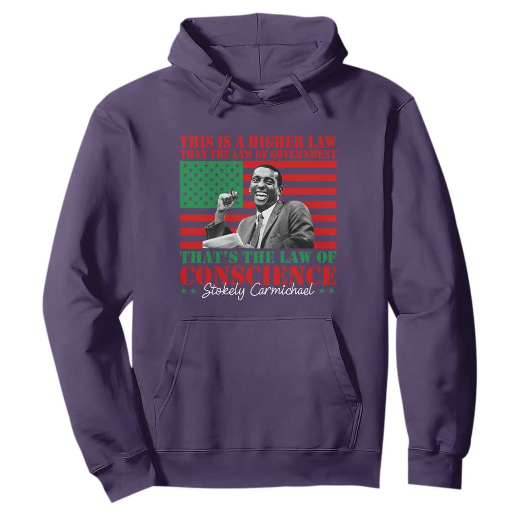 Stokely Carmichael Hoodie That's The Law Of Conscience American Flag
