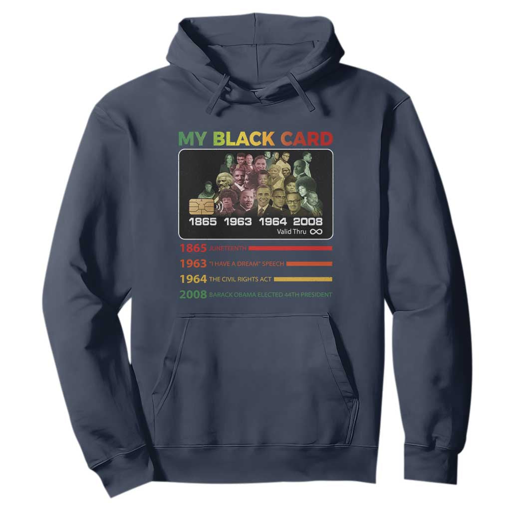 Black History Hoodie My Black Card Greatest African American Leaders