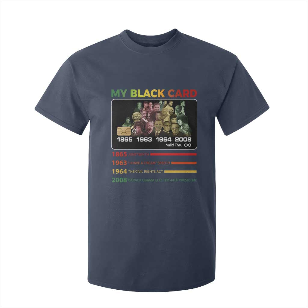 Black History T Shirt For Kid My Black Card Greatest African American Leaders