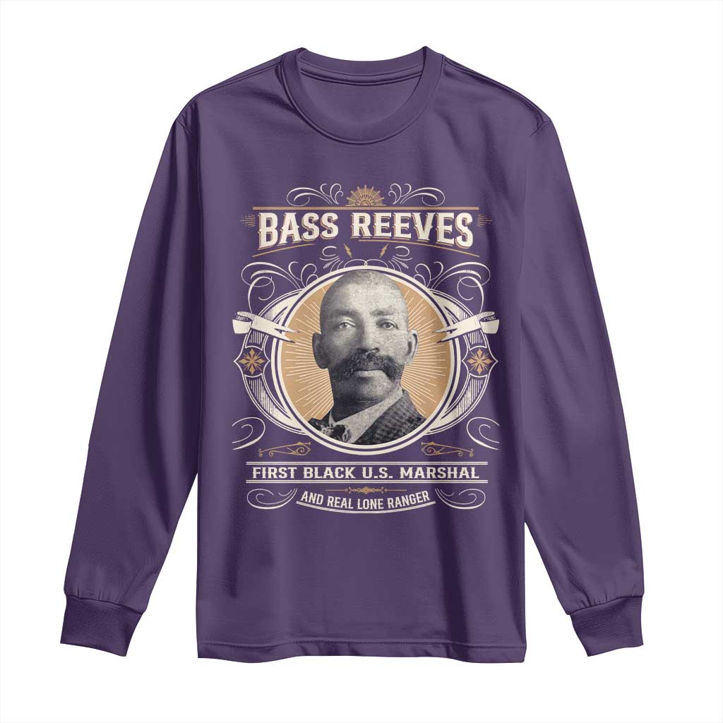 Bass Reeves First Black US Marshal And Real Lone Ranger Long Sleeve Shirt African American Cowboy Legend