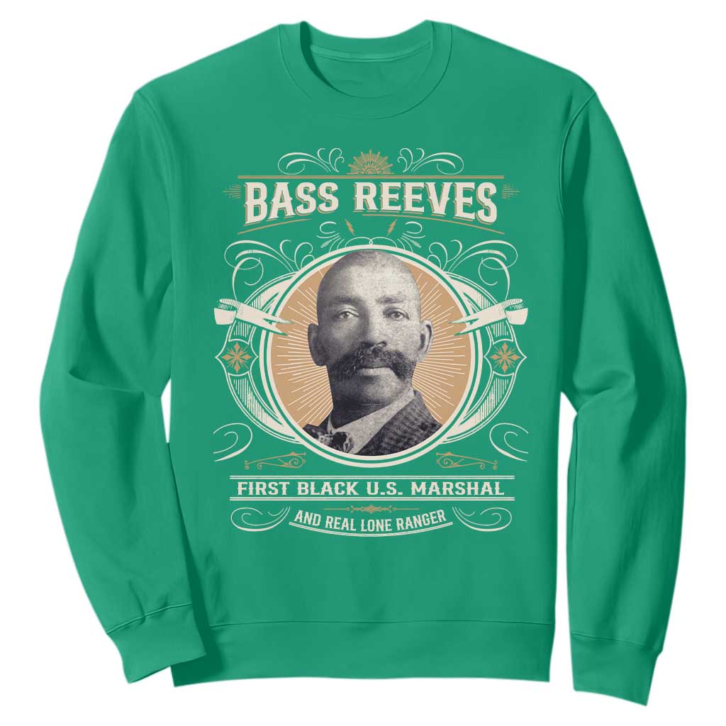 Bass Reeves First Black US Marshal And Real Lone Ranger Sweatshirt African American Cowboy Legend