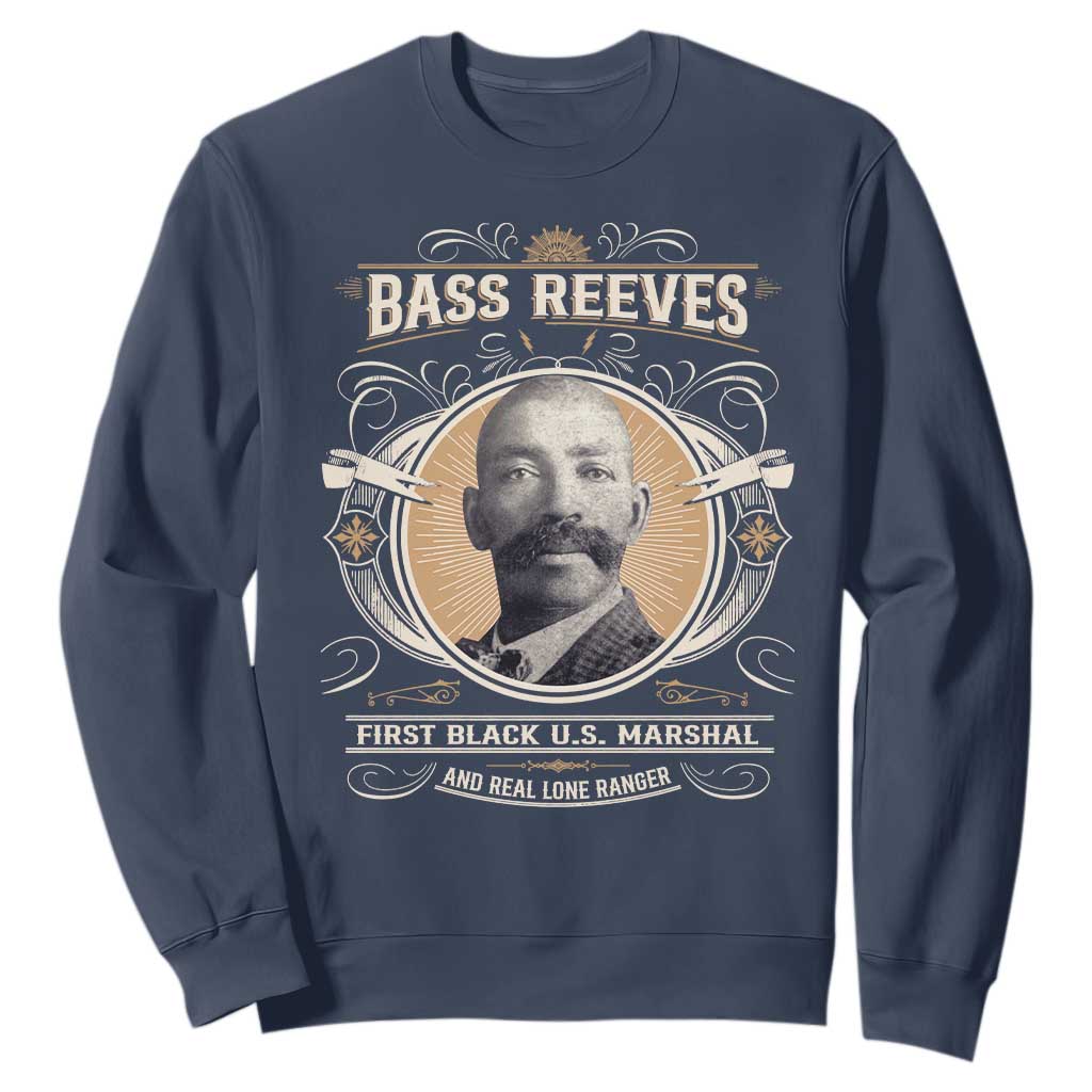 Bass Reeves First Black US Marshal And Real Lone Ranger Sweatshirt African American Cowboy Legend