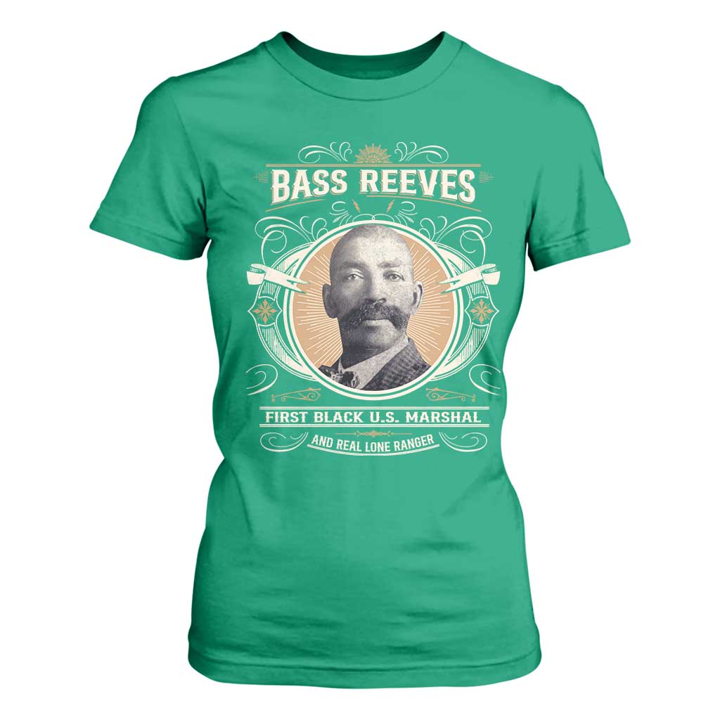 Bass Reeves First Black US Marshal And Real Lone Ranger T Shirt For Women African American Cowboy Legend