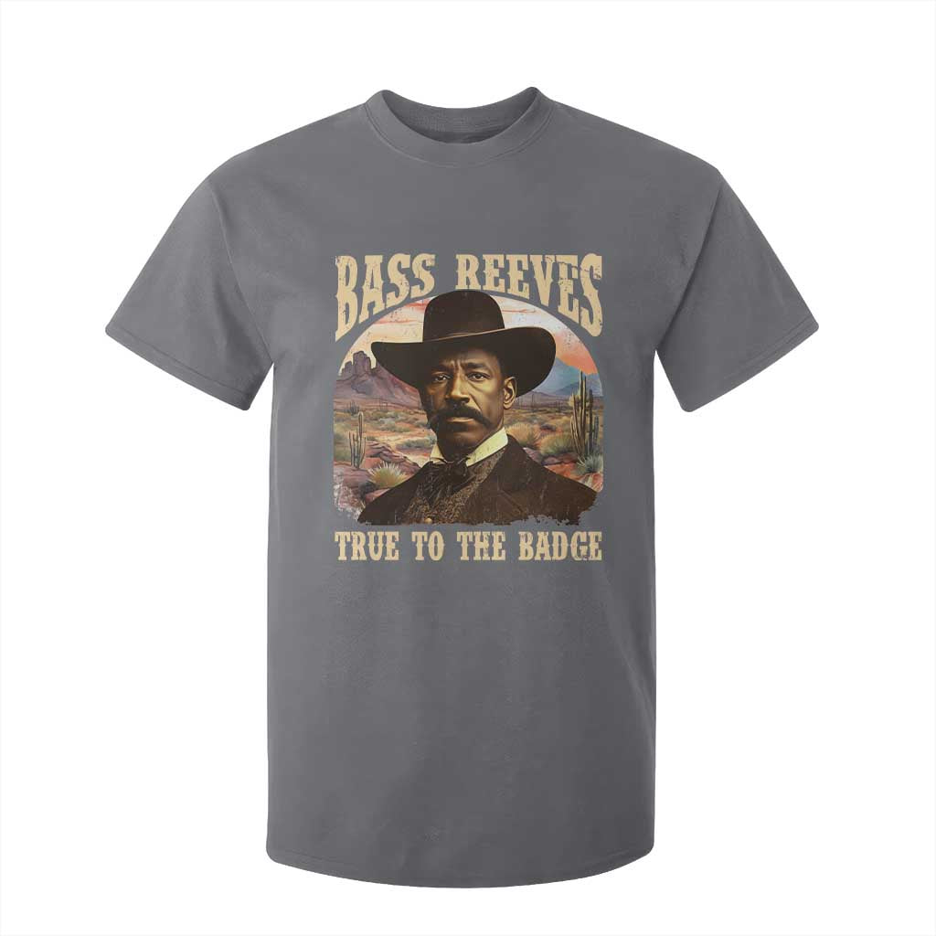 Bass Reeves True To The Badge T Shirt For Kid African American Cowboy Marshal Black History Month